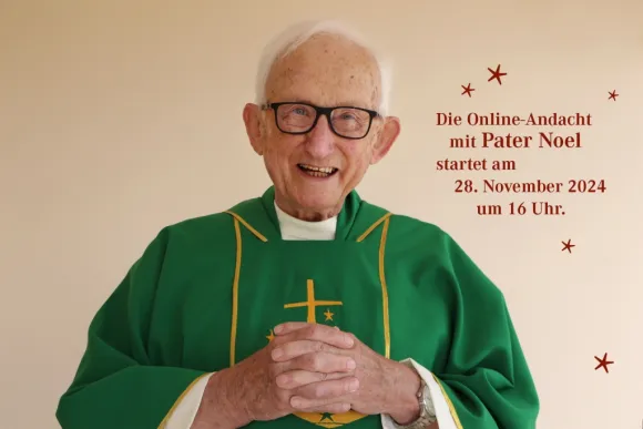 Pater Noel feiert eine Online-Adventsandacht