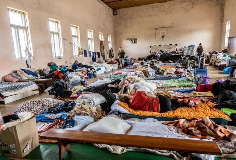 Notunterkunft in der Ukraine